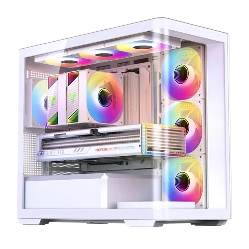 JONSBO 喬思伯 D300 白 全景玻璃機殼｜電競主機｜