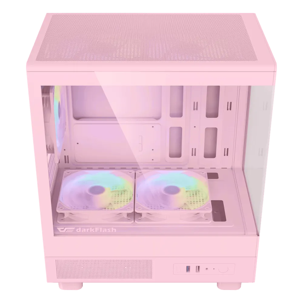 darkFlash大飛 MOTI Mini 鏡之小島 粉色海景房｜電競主機｜