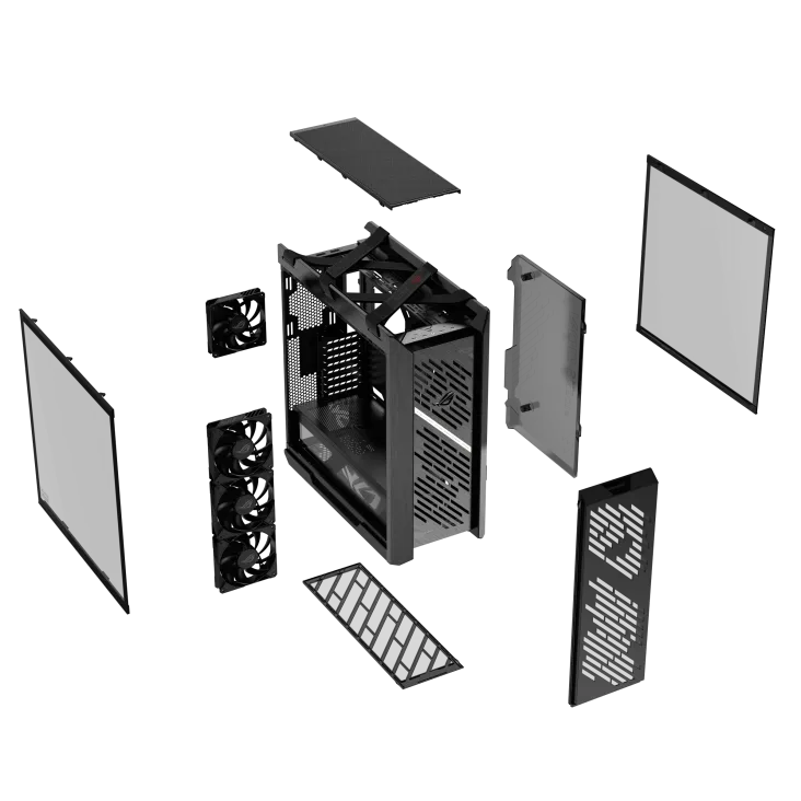 ASUS 華碩 ROG Strix Helios II 中塔式電競機殼 黑色(ROG-STRIX-HELIOS-II-GX601S-B)｜電競主機｜