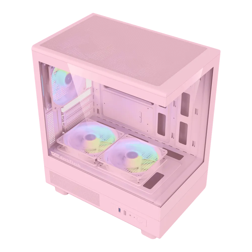 darkFlash大飛 MOTI Mini 鏡之小島 粉色海景房｜電競主機｜