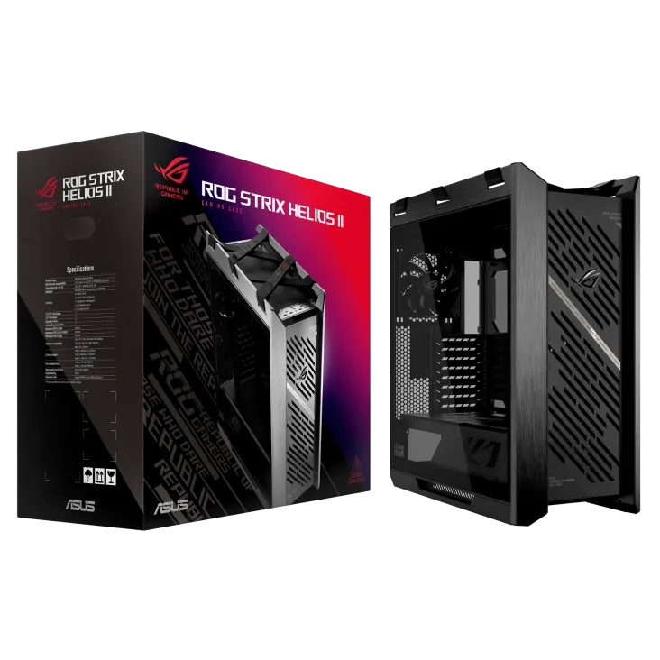 ASUS 華碩 ROG Strix Helios II 中塔式電競機殼 黑色(ROG-STRIX-HELIOS-II-GX601S-B)｜電競主機｜