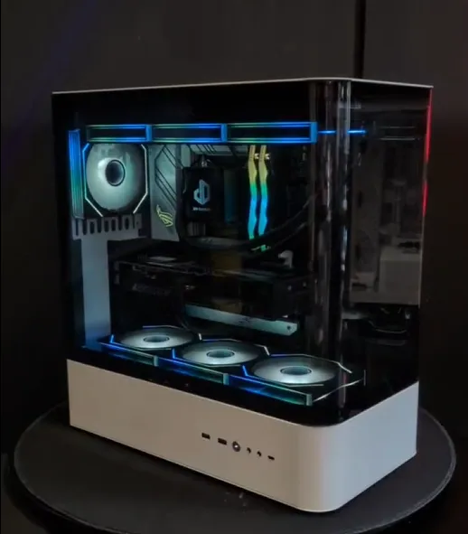  HM1電腦機箱 ATX 機殼 訂製機殼 遊戲機殼  客製化機殼 海景房機箱 一體雙彎玻璃｜電競主機｜