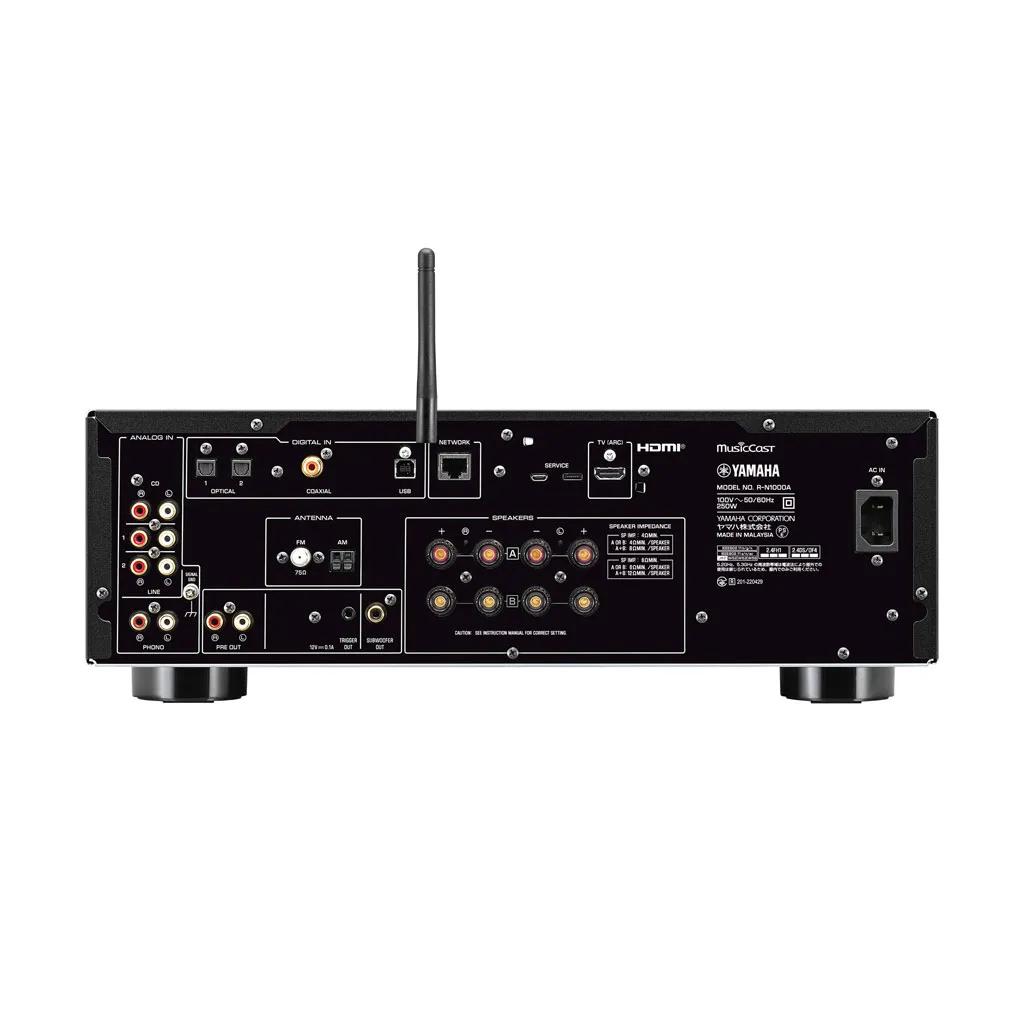 YAMAHA R-N1000A 「YPAO」自動音場校正功能 無損串流 HiFi高音質 兩聲道綜合擴大機