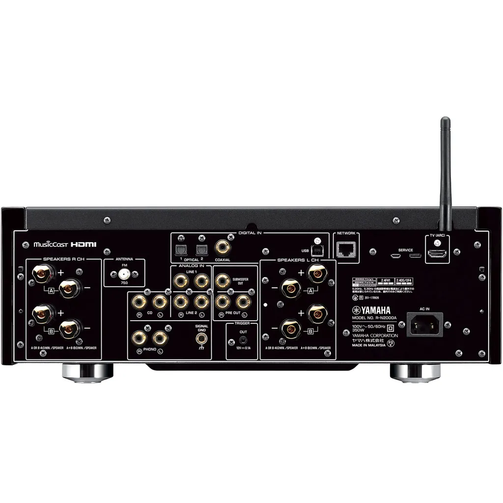 YAMAHA R-N2000A 「YPAO」自動音場校正功能 無損串流 HiFi高音質 兩聲道綜合擴大機