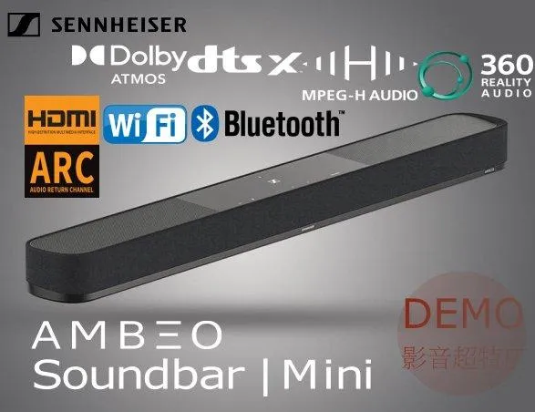 德國Sennheiser AMBEO Soundbar Mini 7.1.4 環繞家庭劇院 請來電洽詢