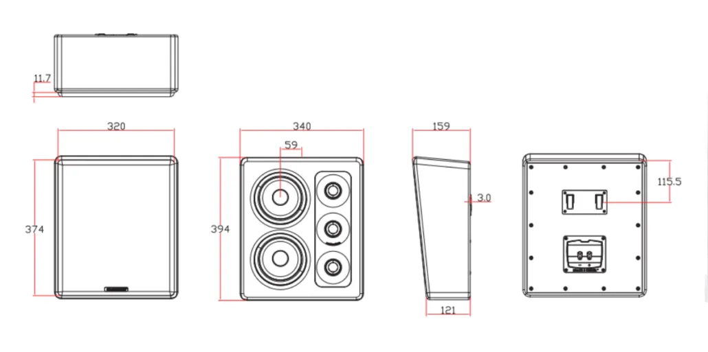丹麥M&K SOUND MP300  壁掛式監聽揚聲器 單支(箱) 請來電洽詢