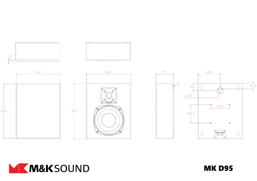 丹麥M&K SOUND D95  薄型壁掛式喇叭 單支(箱) 請來電洽詢
