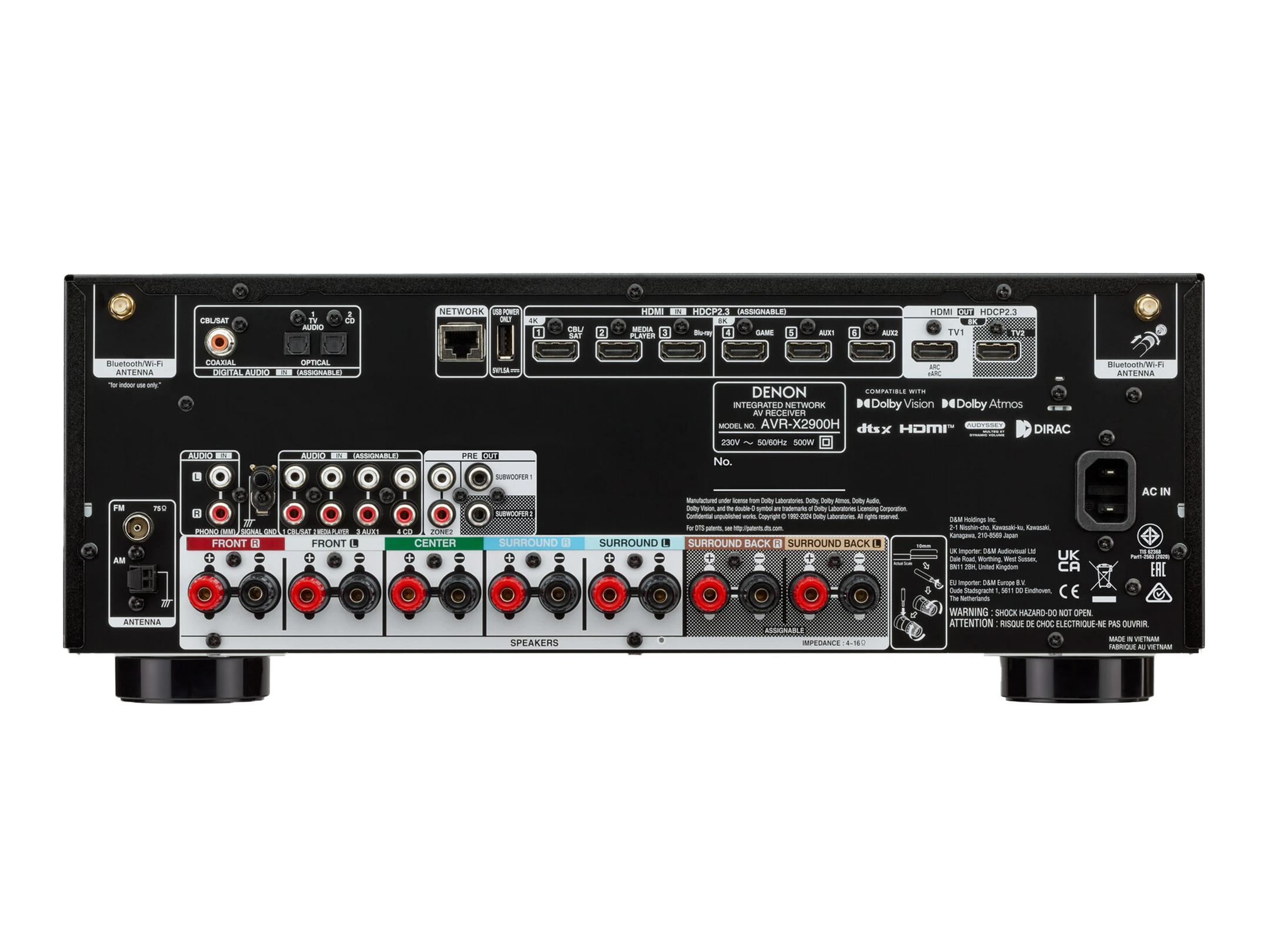 DENON AVR-X2900H 7.2 聲道 AV 環繞擴大機 請來電詢價