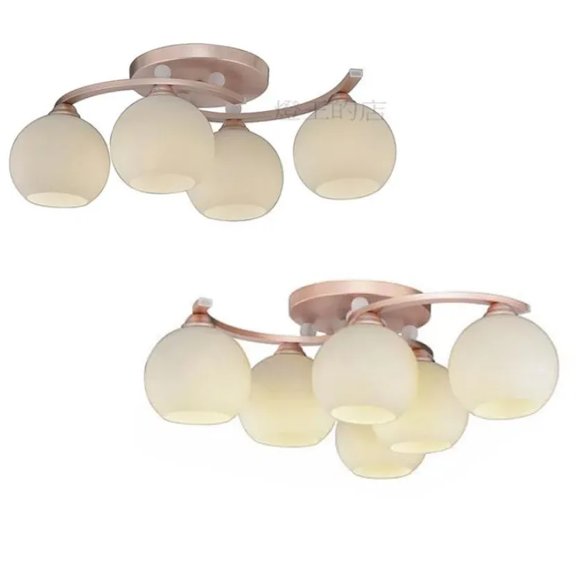 柏拉圖 設計師新款 玫瑰金 半吸頂燈 客廳燈 臥室燈 餐廳燈 4燈MX8770GL-4 6燈MX89492L-6