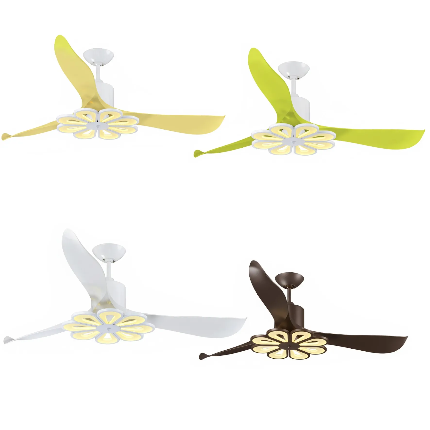 領航者 台灣製吊扇 58吋DC吊扇+LED三色情境燈 附遙控器  檸檬黃AS-32081G  芥末綠AS-32082G 珍珠白AS-32083G  咖啡古AS-32084G