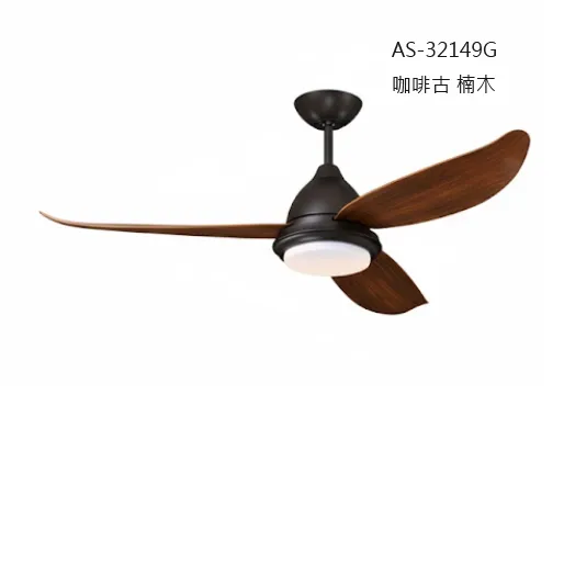 領航者 台灣製吊扇 52吋DC吊扇+LED三色調光燈組 附遙控器  咖啡古AS-32147G 珍珠白AS-32148G  咖啡古 楠木AS-32149G