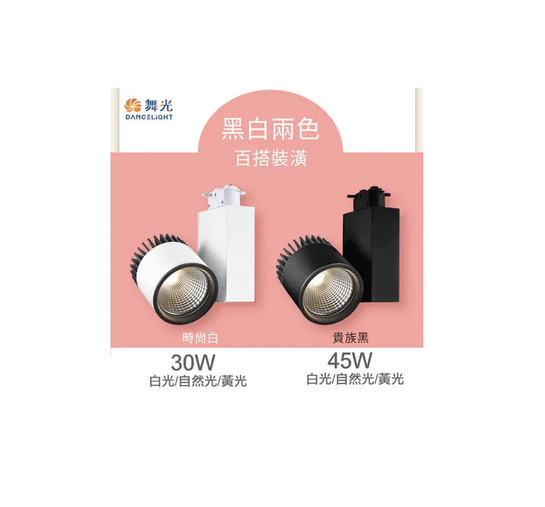 舞光 LED 30W / 45W Ra90 黑鑽石軌道燈 (LED-TR30FL / LED-TR45FL) 白框/黑框 全電壓