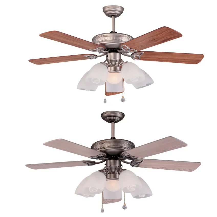 領航者 台灣製吊扇 52吋 吊扇+吊扇燈 霧鋁 樟木AS-32211+AS-32212  古銅鎳 檀木AS-32213+AS-32214