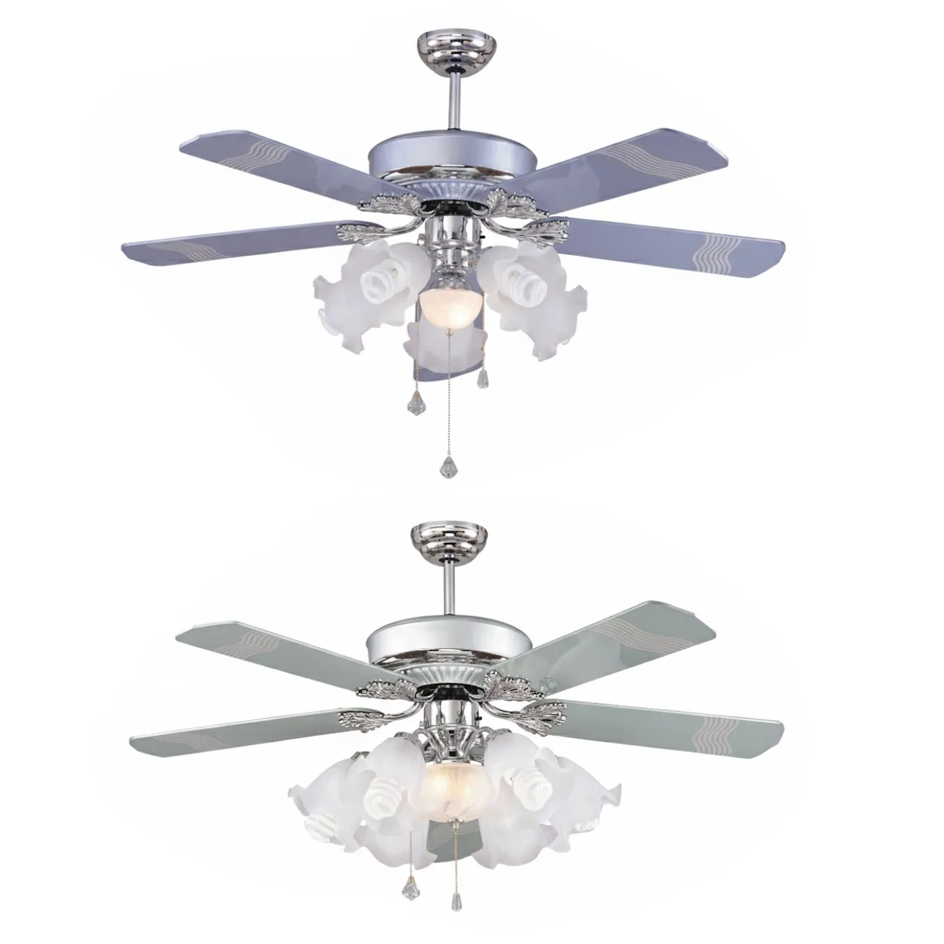 領航者 台灣製吊扇 52吋 吊扇+吊扇燈 炫光藍AS-32235+AS-32236 香草綠AS-32237+AS-32238