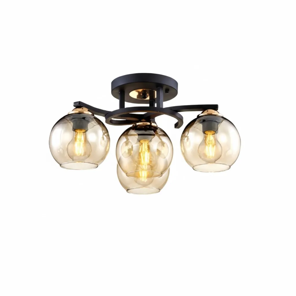 維也納 半吸頂3+1燈 客廳燈 房間燈 餐廳燈 22034