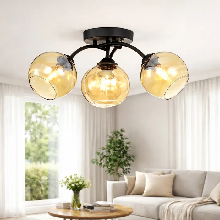 維也納 半吸頂3+1燈 客廳燈 房間燈 餐廳燈 22123