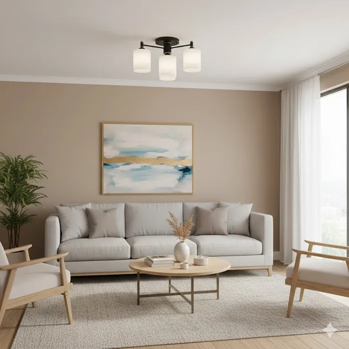 維也納 半吸頂3+1燈 客廳燈 房間燈 餐廳燈 22523