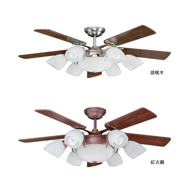 啄木鳥 台灣製 56吋DC吊扇+燈具 附遙控器 胡桃木PDC-69442 紅古銅PDC-69452
