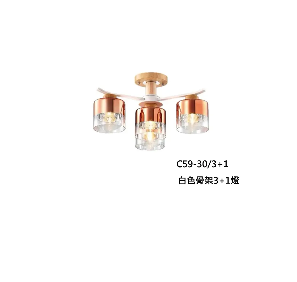 柏拉圖 半吸頂3+1燈C59-30/3+1 半吸頂6+1燈C59-30/6+1 半吸頂8+1燈C59-30/8+1 客廳燈 房間燈 餐廳燈