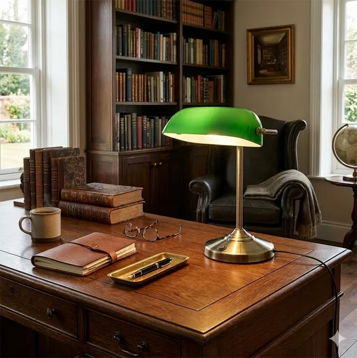 台灣製 柏拉圖 銀行燈 超經典復古款檯燈 燈飾 燈具 客廰燈 房間燈 床頭燈 JF5550B-A