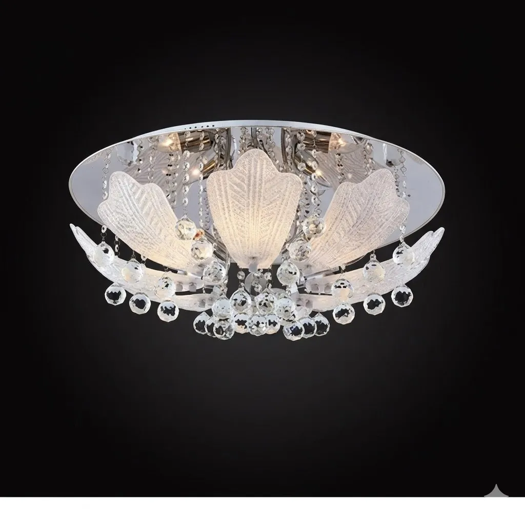 布拉格 水晶半吸頂9燈 客廳燈 餐廳燈 10303/9C