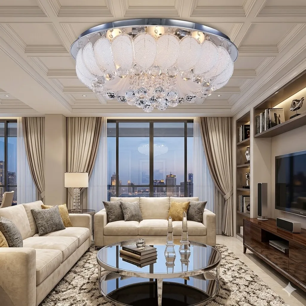 布拉格 水晶半吸頂燈7燈 大廳燈 客廳燈 10291/7C