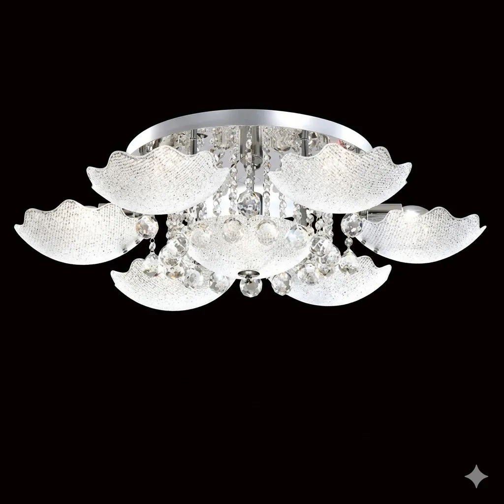 布拉格 半吸頂燈6+1燈  客廳燈 餐廳燈 10141/6+1