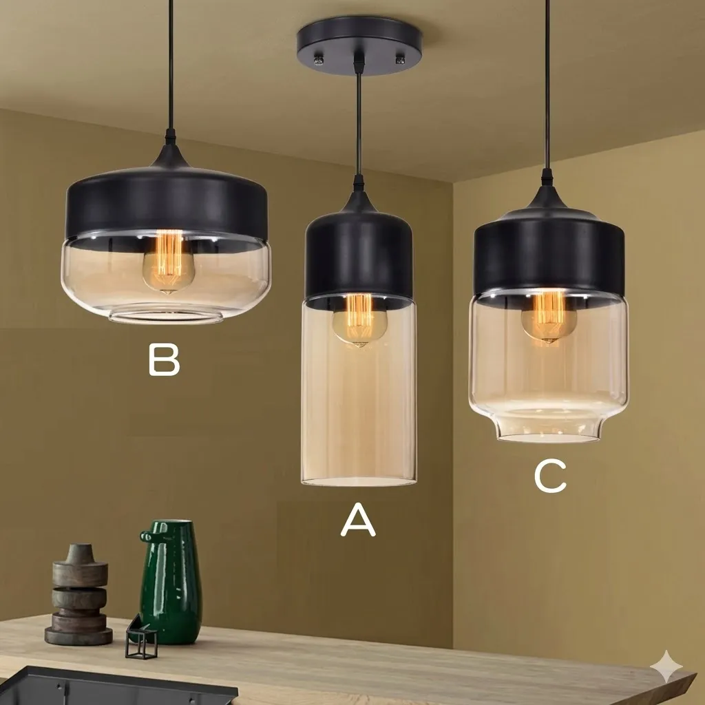 柏拉圖 工業風吊燈1燈 餐吊燈 吧檯燈 9805856-A.B.C 有附底座