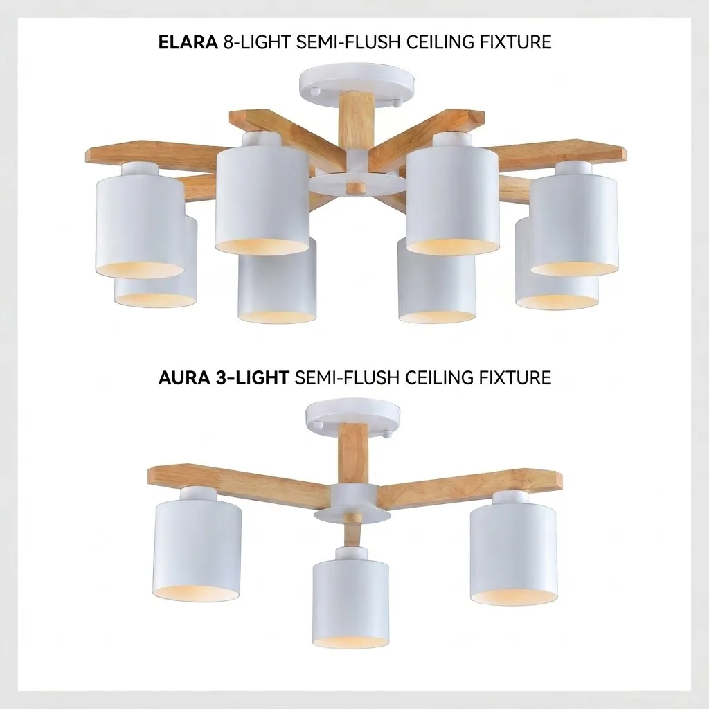 柏拉圖 北歐風系列 半吸頂燈8燈C59-09/8 3燈C59-09/3 客廳燈 房間燈