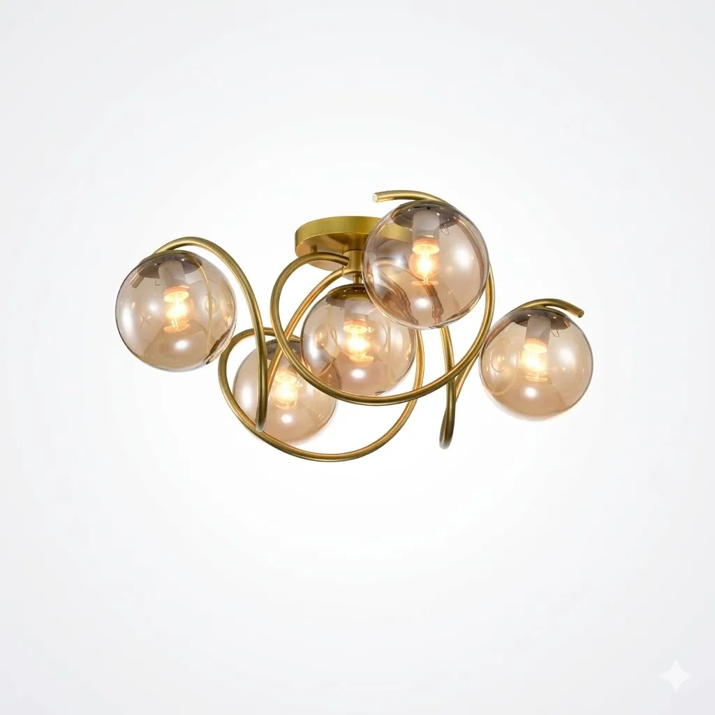 燈時代  半吸頂燈4+1燈 061-0887 附IC可分段 客廳 房間 餐廳