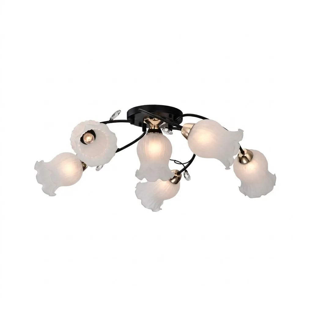 燈時代   半吸頂燈5+1燈 061-0810 附IC可分段 客廳 房間 餐廳