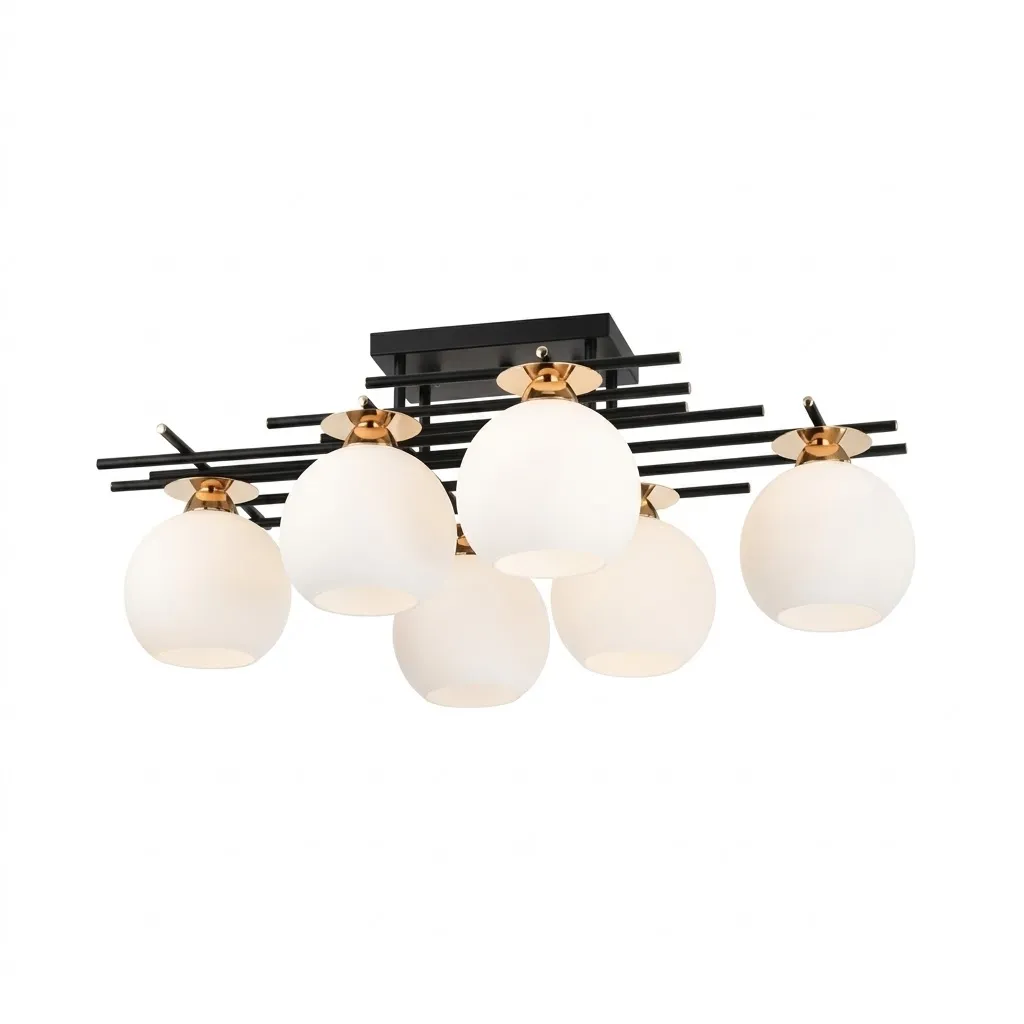 燈時代   半吸頂燈6燈 061-0722 客廳 房間 餐廳