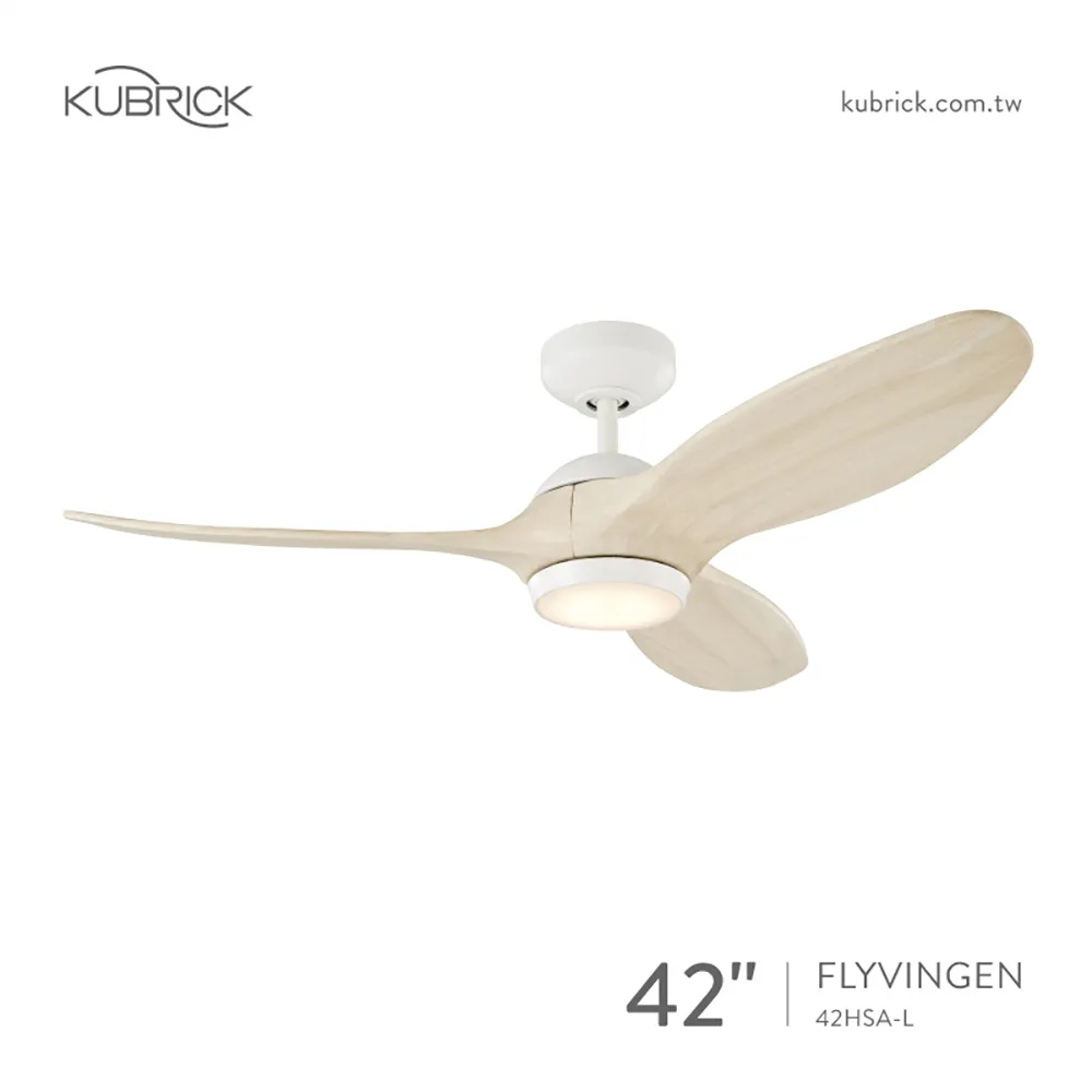 台灣製酷必客 42吋DC吊扇附 LED15W 三色變光 可APP智能控制 附遙控器 42HSA-L-W平光白 42HSA-L-B平光黑