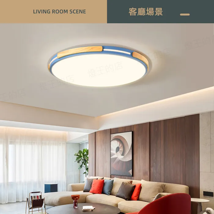 柏拉圖 北歐風 60W LED 吸頂燈 三色變光附遙控器 可調光調色 客廳燈 臥室燈 餐廳燈  白色C0059-60W-W  藍色C0059-60W-G