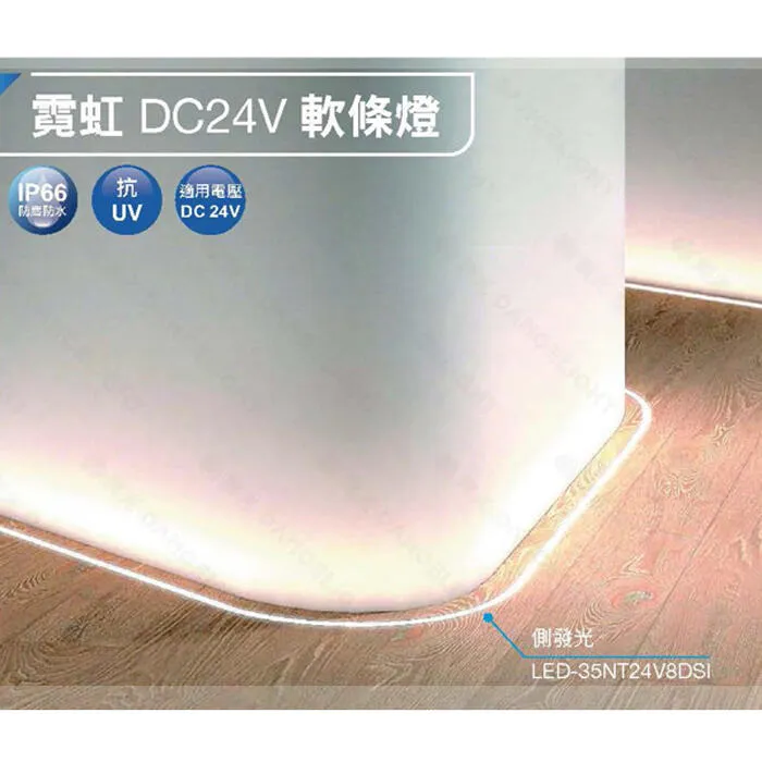 舞光 霓虹 戶外 DC24V 軟條燈 正發光 側發光 一捆五米 驅動器另購 LED-35NT24V8