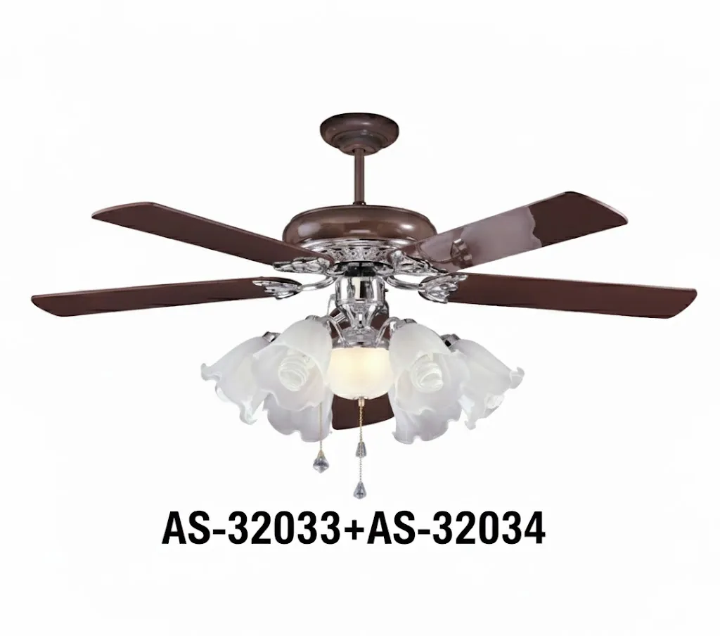 領航者 台灣製吊扇 60吋吊扇+吊扇燈6+1燈 咖啡銀AS-32033+AS-32034 霧鋁銀AS-32035+AS-32036