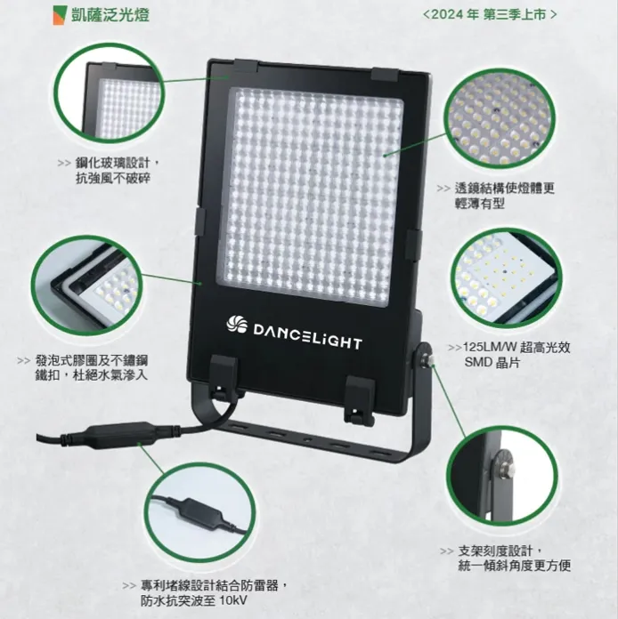 舞光 LED 50W/100W/150W/200W 凱薩泛光燈 (E-FLCS) 防水戶外投射燈 全電壓