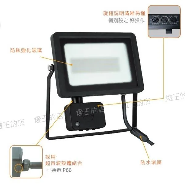 舞光LED 20W/30W 微波感應泛光燈 (OD-SEFL20 / OD-SEFL30) 投射燈 投光燈