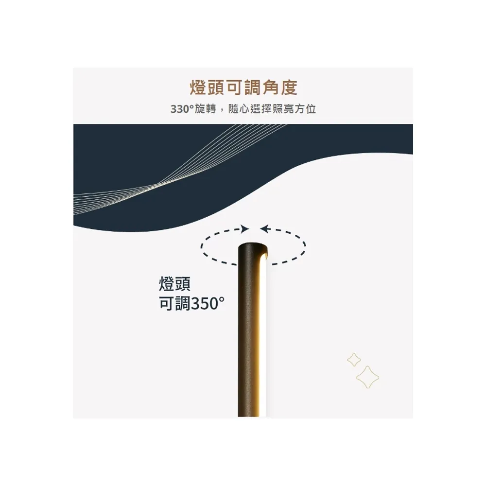 舞光 LED 6W 亞修長型壁燈(D-26012-BK) 客廳 咖啡廳 玄關燈 走道燈 可調角度 限裝潢板用