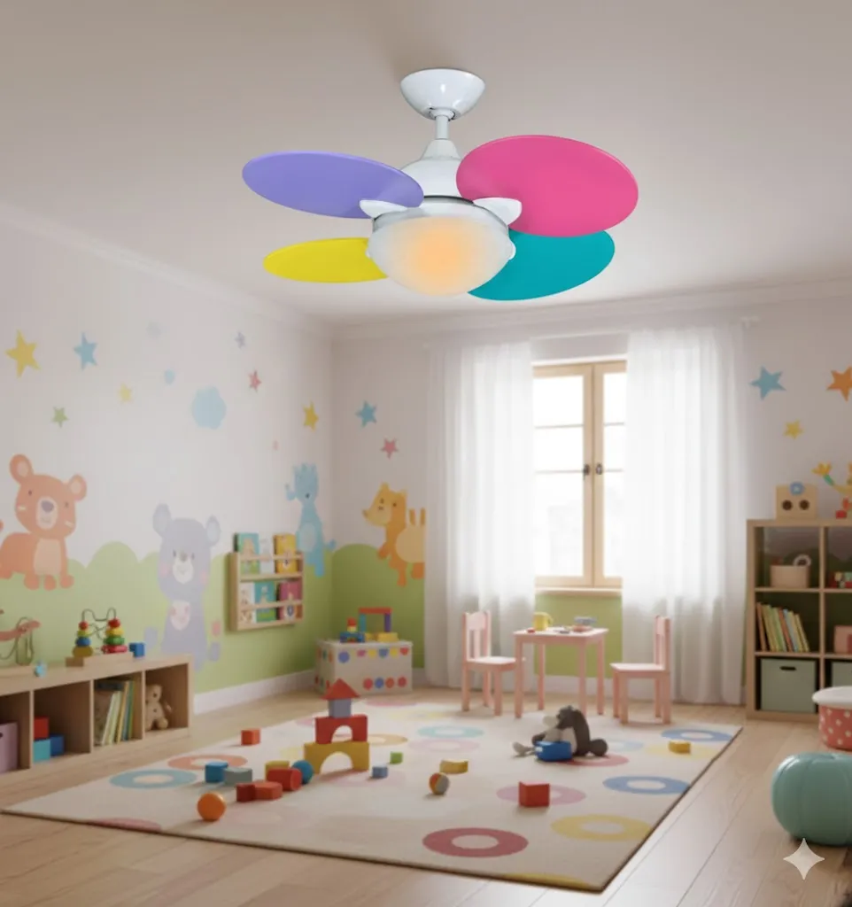 領航者 台灣製吊扇 30吋 吊扇+吊扇燈 附高頻遙控器 四色兒童扇AS-32318G