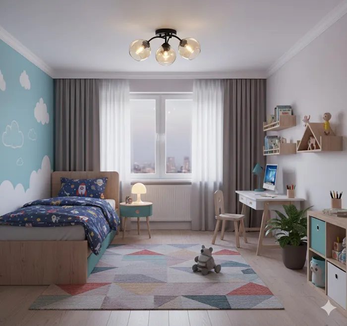 維也納 半吸頂3+1燈 客廳燈 房間燈 餐廳燈 22123