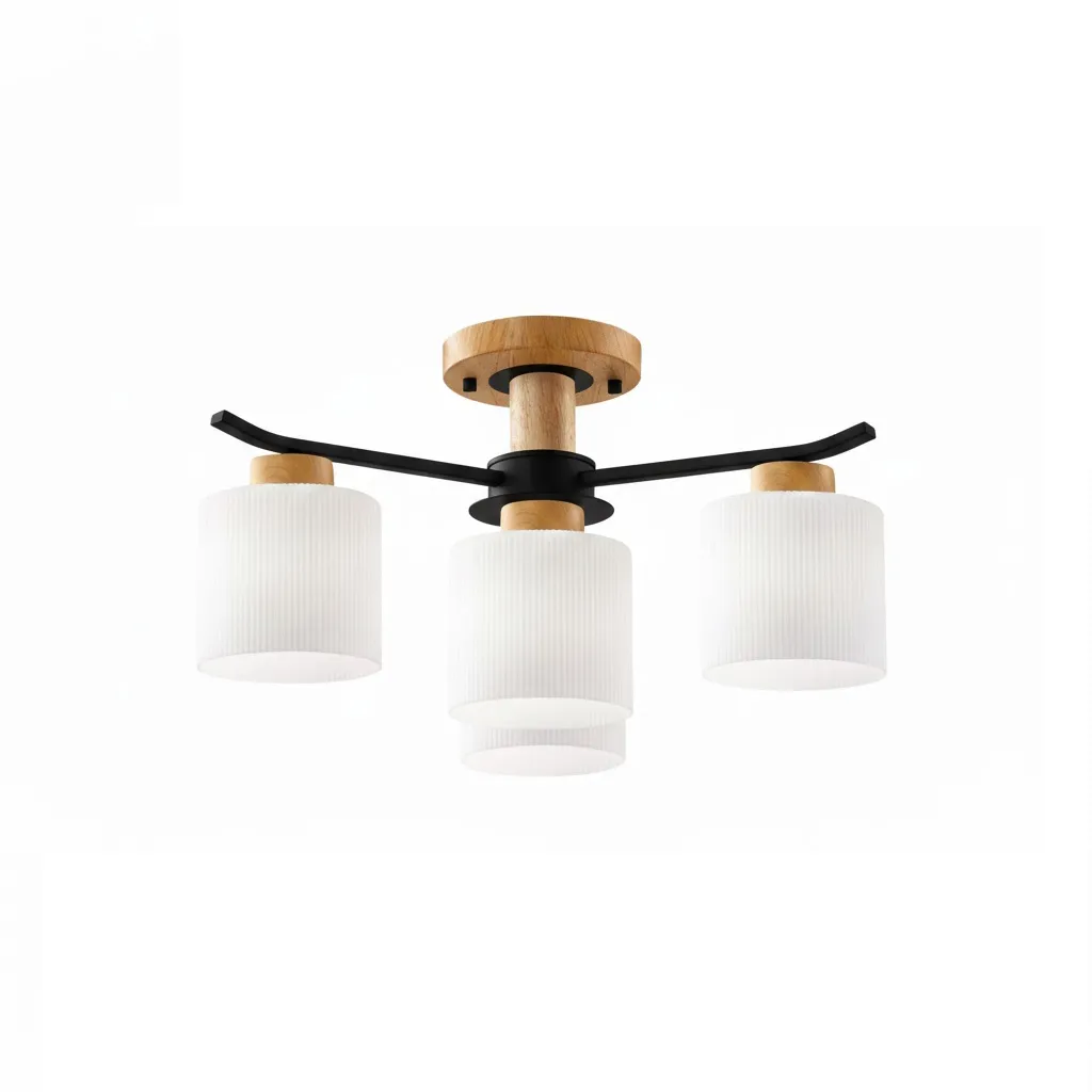 維也納 半吸頂3+1燈 附IC 客廳燈 房間燈 餐廳燈 黑骨架 23356 白骨架23367