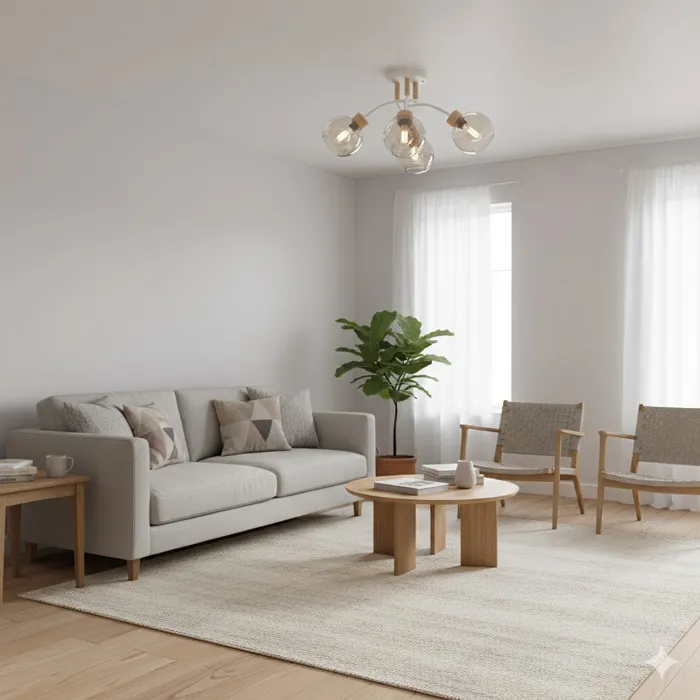 維也納 半吸頂3+1燈 客廳燈 房間燈 餐廳燈 23523