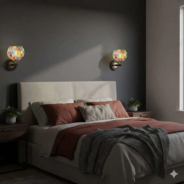 維也納 手工馬賽克玻璃壁燈 樓梯燈 走道燈 床頭燈 39712