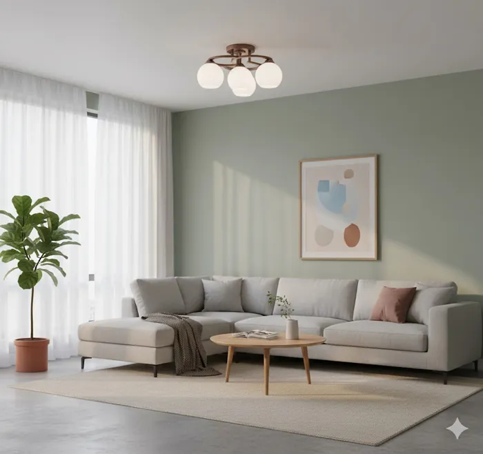 維也納 半吸頂3+1燈 客廳燈 房間燈 餐廳燈 22323