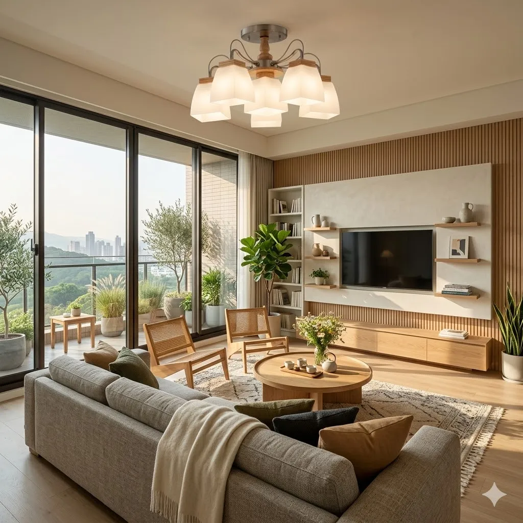 布拉格 半吸頂燈5+1燈 客廳 房間 餐廳燈 11371/C5+1