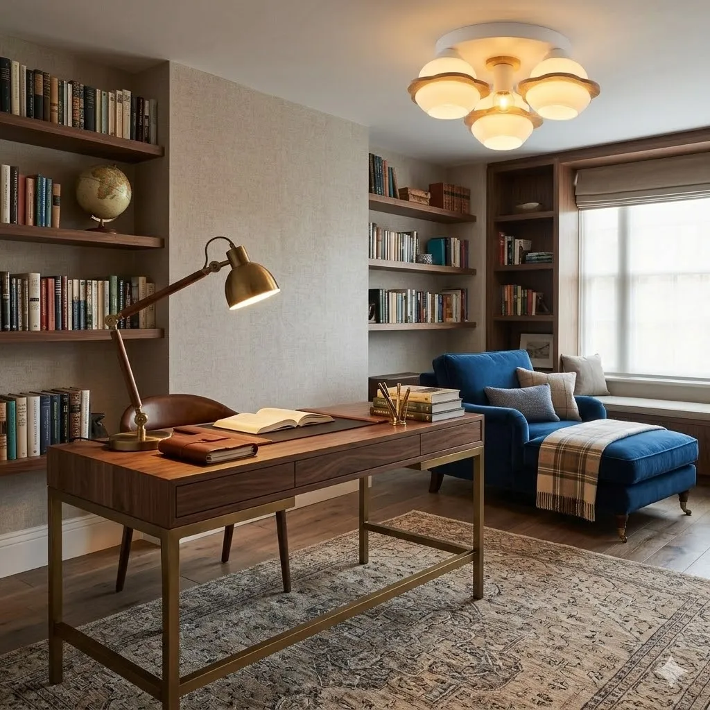 布拉格 半吸頂燈3燈 客廳 房間 餐廳燈 11322/C3+1