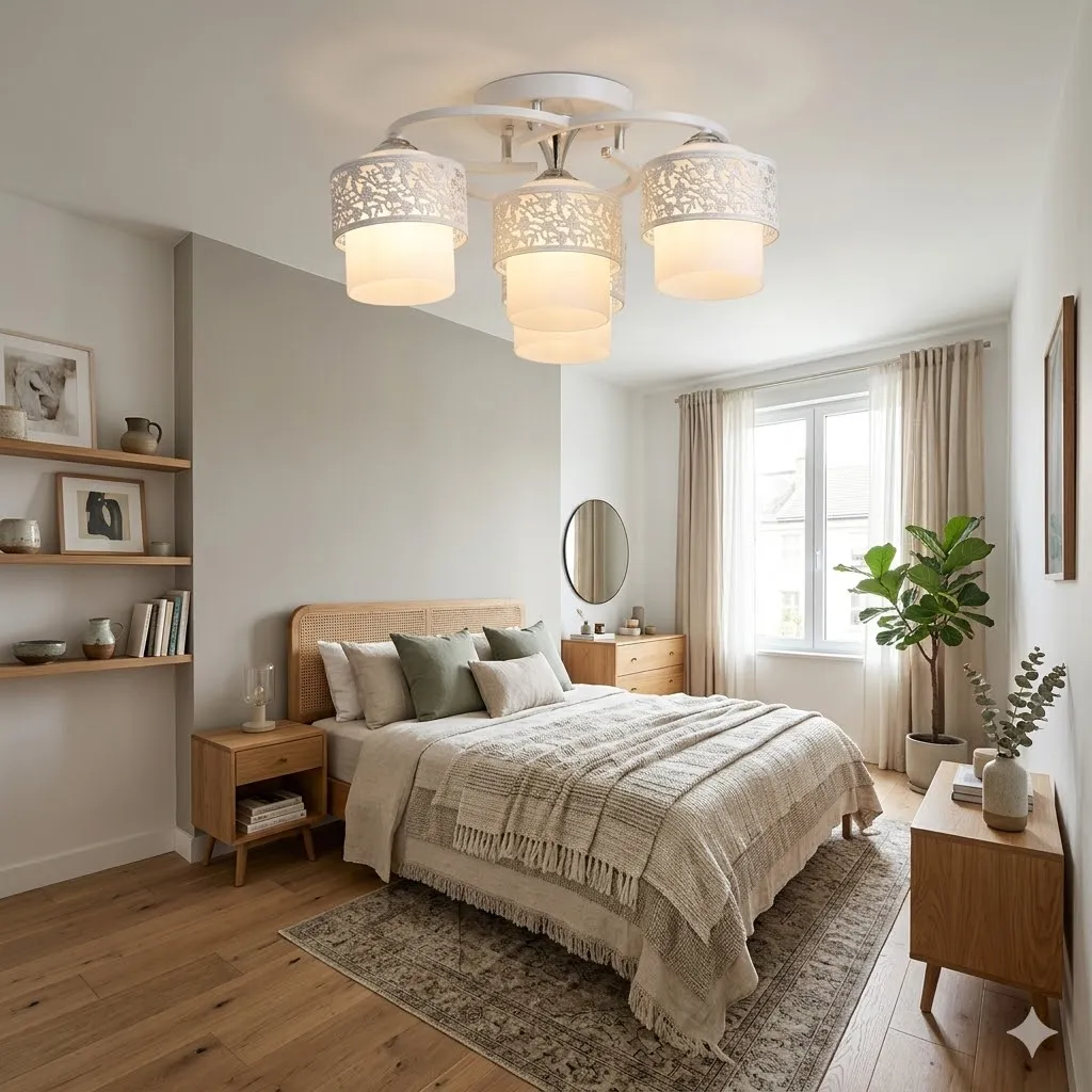 布拉格 半吸頂燈3+1燈 客廳 房間 餐廳燈　10611/3+1