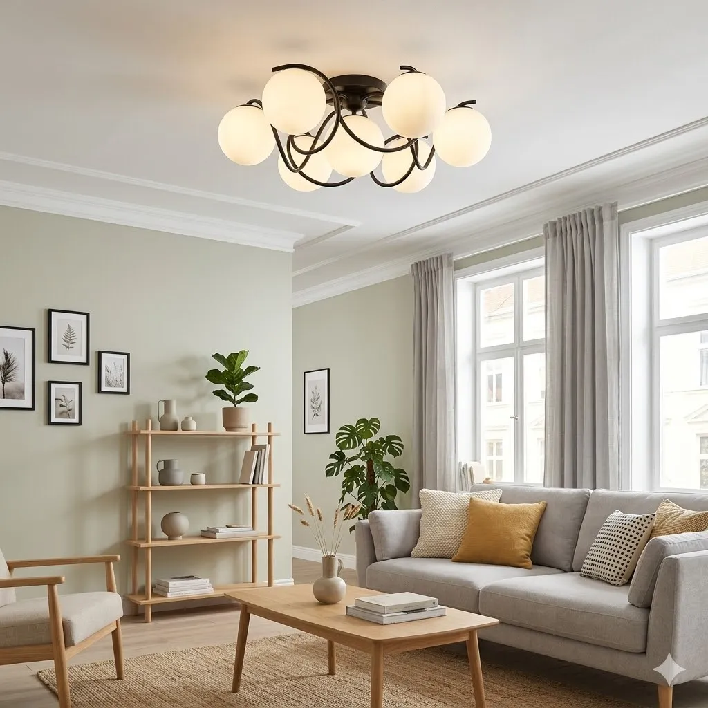 燈時代  半吸頂燈6+1燈 061-0890 附IC可分段 客廳 房間 餐廳