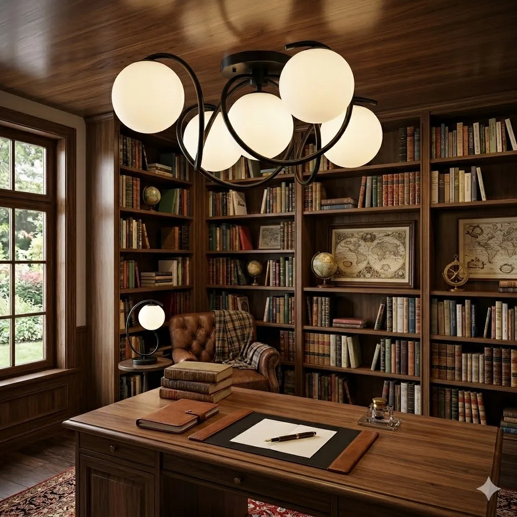 燈時代  半吸頂燈4+1燈 061-0888 附IC可分段 客廳 房間 餐廳